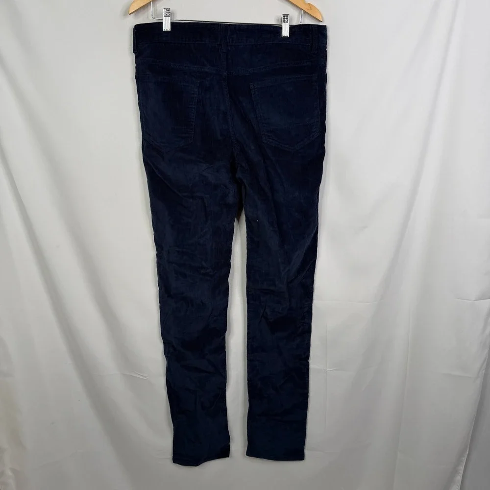 SPOKE Cord Fives Navy Blue Corduroy Pants Mens Waist 34 Build A Regular Taper